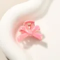 Elegante molletta a fiocco rosa iridescente per lo styling di capelli laterali e frangia - Modello a fiocco / 3cm / Rosa Chiaro Perlato