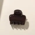Pinza para el pelo retro minimalista marrón oscuro para peinados elegantes de diario. - Burdeos Brillante