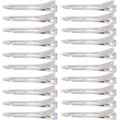 Lot de 20 pinces à cheveux professionnelles en métal argenté pour le coiffage. - Lot de 20 (5.6cm)