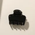 Pinza de pelo negra elegante de estilo coreano retro minimalista para varios peinados - Negro Brillante