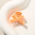 Fermaglio per capelli a fiocco arancione cangiante per uno styling elegante laterale - Modello a fiocco / 3cm / Arancio Chiaro Perlato