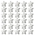 Pack de 30 pinzas para el cabello en forma de estrella plateada para volumen y peinado - Estilo Estrella (4.2cm) / Pack de 30