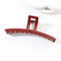 Deep red elegant hair claw clip for women bun hairstyles with high-quality finish - Bar Clip (25-330) / 13cm / Loose / Burgundy