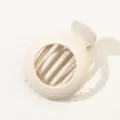 Pinza redonda hueca minimalista para el pelo en crema mate para moños muy elegantes - Paquete Individual Desnudo / Albaricoque Mate