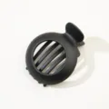 Pinza para el cabello redonda hueca negro mate minimalista para peinado - Paquete Individual Desnudo / Negro mate