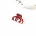 Eleganter tiefroter Haarklammer mit glänzendem Finish für Damenfrisuren - Kürbis-Stil (25-330)