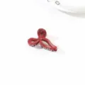 Eleganter dunkelroter Haarkrebs in Schleifenform mit glänzendem Finish - Bandschleife (25-330)
