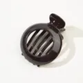 Molletta per capelli circolare cava marrone scuro minimalista per acconciature eleganti. - Rosso Vino Lucido