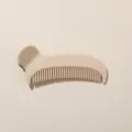 Creamy beige cute hair comb clip for side fringe styling and high cranial top volume - 8cm Pack (Individual OPP Bag) / Glossy Apricot