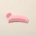 Cute pink hair clip comb for side bangs styling and fixing hair during face washing - 8cm Pack (Individual OPP Bag) / Glossy Pink