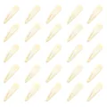 25er-Set cremefarbene Metall-Haarspangen für Frauen im schlichten minimalistischen Stil. - 25 Stück/Packung / Hellgelb