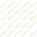 25er-Set cremeweiße Wassertropfen-Haarspangen für Damen - 25 Stück/Packung / Creme