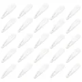 Set mit 25 weißen Haarspangen in minimalistischer Gitteranordnung für Styling - 25 Stück/Packung / Reinweiß