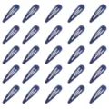 Set mit 25 dunkelblauen Snap-Haarspangen in Tropfenform Metall-BB-Clips für Mädchen - 25 Stück/Packung / Marineblau