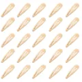 Set mit 25 beigen Wassertropfen-Haarspangen für Damen in Creme-Uni. - 25 Stück/Packung / Hellbeige