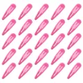 Set mit 25 leuchtend pinkfarbenen Wassertropfen-Haarspangen für Damen im Rasterlayout - 25 Stück/Packung / Dunkles Rosenrot