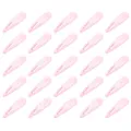 Sammlung von 25 rosa Metall-Haarklammern für Damen, ordentlich in einem 5x5-Raster angeordnet - 25 Stück/Packung / Rosa
