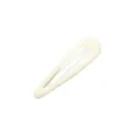 Minimalistische cremeweiße Snap-Haarspange in Tropfenform für Damen-Haarstyling-Zubehör - Einzelstück / Creme