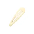 Eleganter cremeweißer tropfenförmiger BB-Haarclip für Damen mit glänzender Oberfläche - Einzelstück / Hellgelb