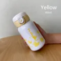 Termo de acero inoxidable amarillo de 350ml con dibujo de pato y tapa con pajita - 350ml / Pato Amarillo