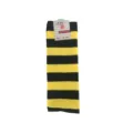 Black and yellow wide striped over the knee thigh high socks cotton long stockings women. - XL / Yellow and Black Wide Stripes