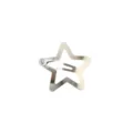 Fermaglio per capelli BB a forma di stella argentata con design geometrico moderno - Stella a Cinque Punte (4.2CM) / 1 Pezzo / Argento