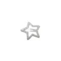 Fermaglio per capelli a forma di stella glitterata argento per frangia e styling moda - Stella a Cinque Punte Glitterata (3.2CM) / 1 Pezzo / polvere brillante argentata