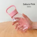 Tragbare 420-ml-Trinkflasche aus Tritan mit praktischem Griff in Kirschblütenrosa - 420ml / Kirschblütenrosa