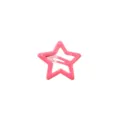 Fermaglio per capelli rosa a forma di stella con un design geometrico traforato - Stella a Cinque Punte (3.2CM) / 1 Pezzo / Rosso anguria