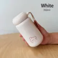 Tragbare 350ml weiße Thermosflasche in Pilzform für Kinder und Studenten, süßes Design - 350ml / Weiß