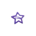 Fermaglio per capelli a stella viola lucido per uno styling estetico Y2K alla moda - Stella a Cinque Punte (3.2CM) / 1 Pezzo / Viola scuro