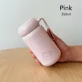 Tragbare rosa isolierte Wasserflasche in Pilzform für Kinder und Studenten, 350ml - 350ml / Rosa