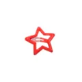 Fermaglio per capelli a forma di stella rossa vivace con finitura lucida Y2K - 3.2cm / Stella a Cinque Punte (3.2CM) / 1 Pezzo / Rosso