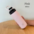 Rosa 800ml isolierte Edelstahl-Sport-Wasserflasche mit praktischem Tragegriff - 800ML / Rosa