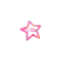 Fermaglio per capelli BB rosa a forma di stella con puntini colorati per ragazze - 3.2cm / Stella a cinque punte a pois (3.2CM) / 1 Pezzo / Rosso rosa