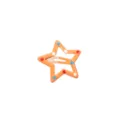 Fermaglio per capelli a forma di stella arancione con pois multicolori vivaci - 3.2cm / Stella a cinque punte a pois (3.2CM) / 1 Pezzo / Arancione