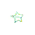 Molletta per capelli a forma di stella verde chiaro con vivaci e variopinti pois decorativi - 3.2cm / Stella a cinque punte a pois (3.2CM) / 1 Pezzo / Verde Turchese