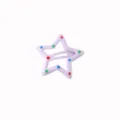 Graziosa molletta per capelli a forma di stella lilla con motivi a pois colorati - 3.2cm / Stella a cinque punte a pois (3.2CM) / 1 Pezzo / Viola