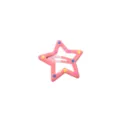 Fermaglio per capelli rosa a forma di stella con puntini colorati, accessorio dolce - 3.2cm / Stella a cinque punte a pois (3.2CM) / 1 Pezzo / Rosso anguria