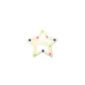 Fermaglio per capelli a stella BB con pois colorati per donne e ragazze - 3.2cm / Stella a cinque punte a pois (3.2CM) / 1 Pezzo / Crema