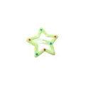 Fermaglio a stella verde chiaro decorato con pois colorati, clip capelli Y2K pentagramma - Stella a Cinque Punte (3.2CM) / 1 Pezzo / Verde a Pois