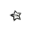 Elegante fermaglio per capelli a stella nera con pois bianchi per donne e ragazze - Stella a Cinque Punte (3.2CM) / 1 Pezzo / Nero a Pois