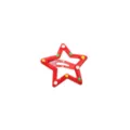 Fermaglio per capelli a forma di stella rossa con vivaci accenti a pois colorati - Stella a Cinque Punte (3.2CM) / 1 Pezzo / Rosso a Pois