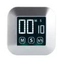 Digital kitchen timer with touch screen and large display for cooking and baking main view - Silver