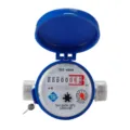 Mechanical cold water meter DN15 single jet domestic water flow meter with clear dial display - TS-S300E / Blue