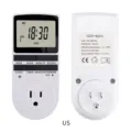 Digitales Zeitschaltuhr-Stecker mit großem LCD-Bildschirm und programmierbarem Stromschalter. - US-Stecker