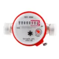 Contatore acqua fredda meccanico, contatore a quadrante DN15 con anello rosso e display digitale. - TS-S400E