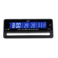 Digital car clock with dual temperature monitor, voltage meter and blue backlight display. - TS-7010V
