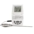 Thermomètre de cuisine numérique avec sonde pliable et écran LCD pour barbecue. - Blanc