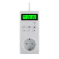 European smart wireless temperature control socket featuring LCD display and function buttons. - TS-3000 EU Plug